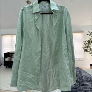 Charles Tyrwhitt Light Green Button-Up Shirt